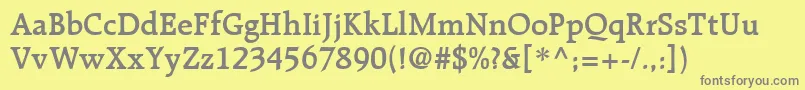 RecognitaBookSsiSemiBold Font – Gray Fonts on Yellow Background