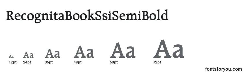 RecognitaBookSsiSemiBold Font Sizes