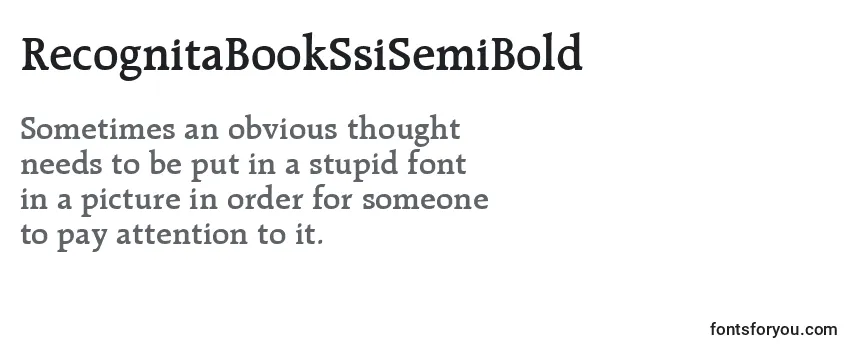 RecognitaBookSsiSemiBold-fontti