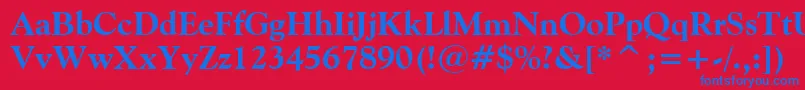 GoudyOldStyleExtraBoldBt Font – Blue Fonts on Red Background