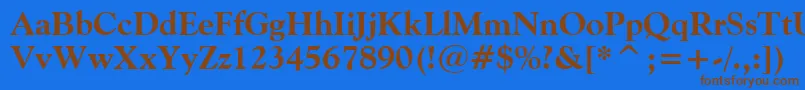 GoudyOldStyleExtraBoldBt Font – Brown Fonts on Blue Background