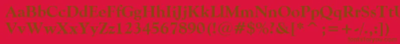 GoudyOldStyleExtraBoldBt Font – Brown Fonts on Red Background