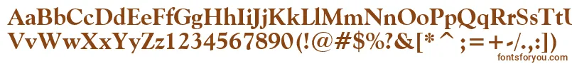 GoudyOldStyleExtraBoldBt-fontti – ruskeat fontit valkoisella taustalla