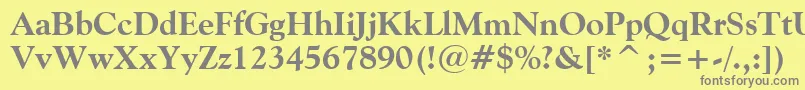 GoudyOldStyleExtraBoldBt Font – Gray Fonts on Yellow Background