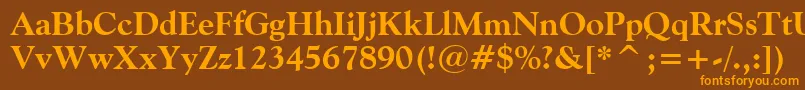 GoudyOldStyleExtraBoldBt Font – Orange Fonts on Brown Background