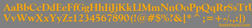 GoudyOldStyleExtraBoldBt Font – Orange Fonts on Gray Background