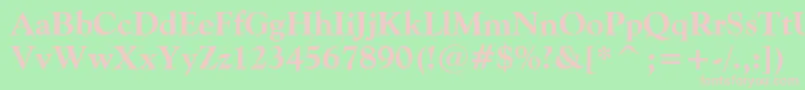 フォントGoudyOldStyleExtraBoldBt – 緑の背景にピンクのフォント