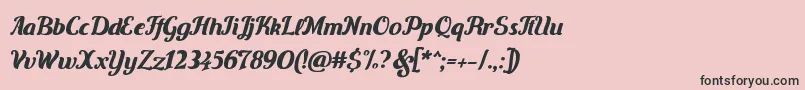 Carten-Schriftart – Schwarze Schriften auf rosa Hintergrund