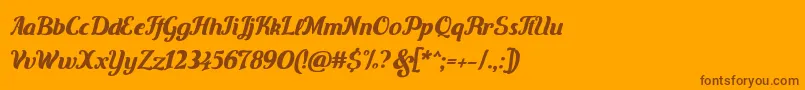 Carten Font – Brown Fonts on Orange Background
