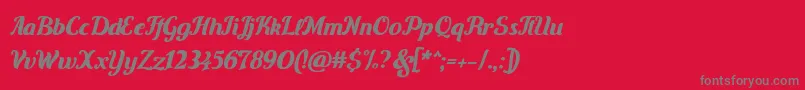 Carten Font – Gray Fonts on Red Background