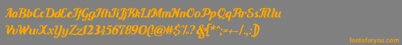 Carten-Schriftart – Orangefarbene Schriften auf grauem Hintergrund