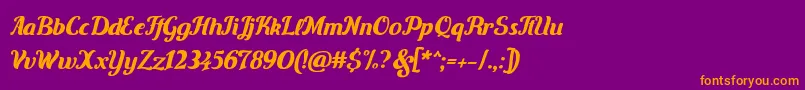 Шрифт Carten – оранжевые шрифты на фиолетовом фоне