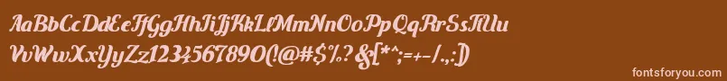 Шрифт Carten – розовые шрифты на коричневом фоне