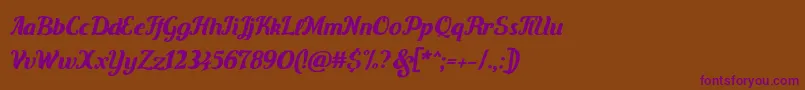 Carten Font – Purple Fonts on Brown Background