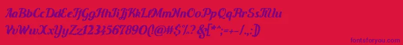 Carten Font – Purple Fonts on Red Background