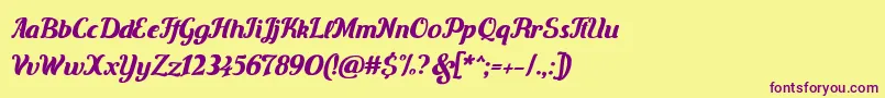 Шрифт Carten – фиолетовые шрифты на жёлтом фоне