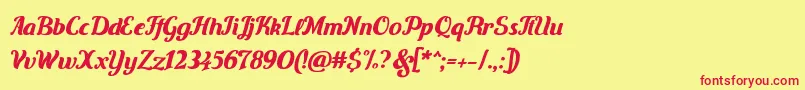 Carten Font – Red Fonts on Yellow Background