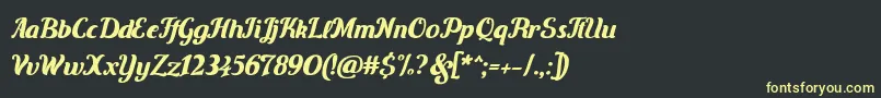 Carten Font – Yellow Fonts on Black Background