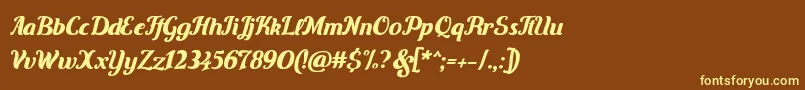 Carten Font – Yellow Fonts on Brown Background