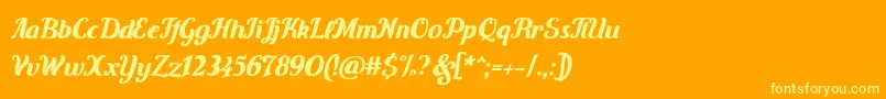 Carten Font – Yellow Fonts on Orange Background