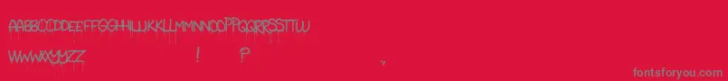 TakeWarning Font – Gray Fonts on Red Background