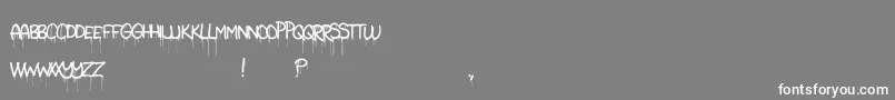 TakeWarning Font – White Fonts on Gray Background