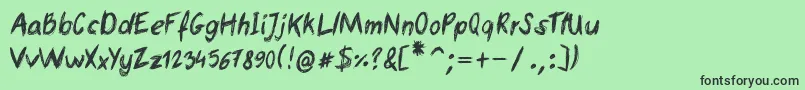 BeerMoney Font – Black Fonts on Green Background