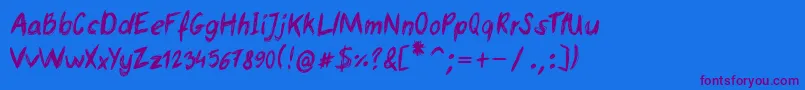 BeerMoney Font – Purple Fonts on Blue Background