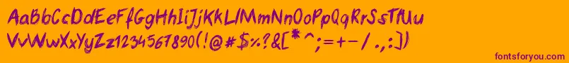 BeerMoney Font – Purple Fonts on Orange Background