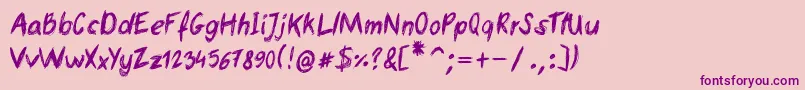 BeerMoney Font – Purple Fonts on Pink Background