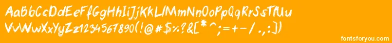 BeerMoney Font – White Fonts on Orange Background