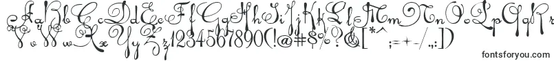 Czcionka Rhalina – czcionki kaligraficzne