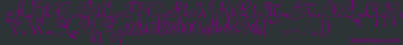 Rhalina Font – Purple Fonts on Black Background