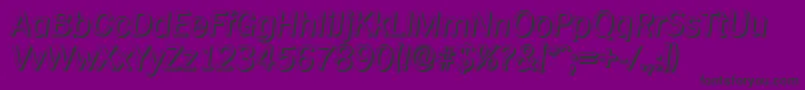 PlymouthshadowItalic Font – Black Fonts on Purple Background