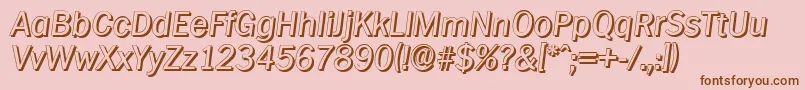 PlymouthshadowItalic Font – Brown Fonts on Pink Background