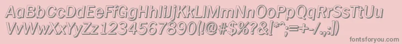 PlymouthshadowItalic Font – Gray Fonts on Pink Background