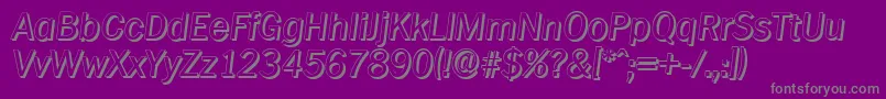 PlymouthshadowItalic Font – Gray Fonts on Purple Background