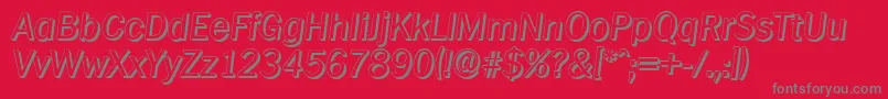 PlymouthshadowItalic Font – Gray Fonts on Red Background