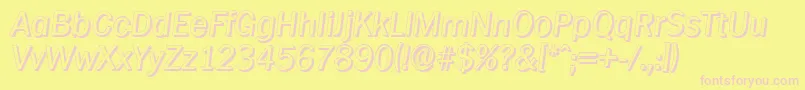 PlymouthshadowItalic Font – Pink Fonts on Yellow Background