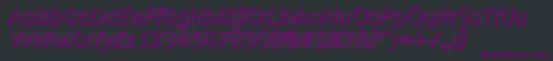 PlymouthshadowItalic Font – Purple Fonts on Black Background