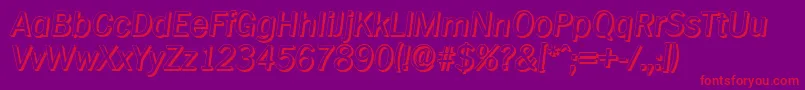 PlymouthshadowItalic Font – Red Fonts on Purple Background