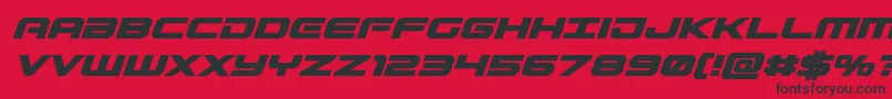 Gunshipboldital Font – Black Fonts on Red Background