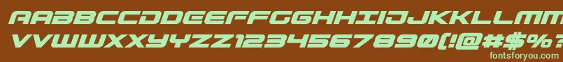 Gunshipboldital Font – Green Fonts on Brown Background