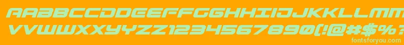 Gunshipboldital Font – Green Fonts on Orange Background