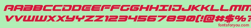 Gunshipboldital Font – Red Fonts on Green Background