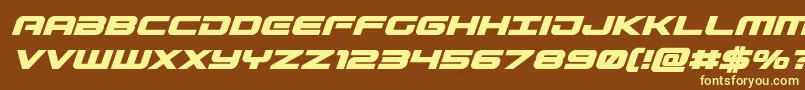 Gunshipboldital Font – Yellow Fonts on Brown Background