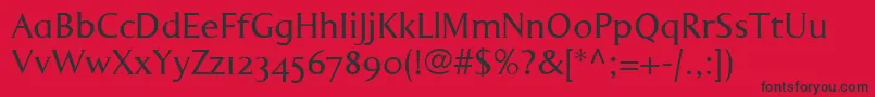 LumarcllNormal Font – Black Fonts on Red Background