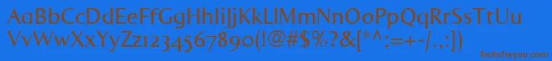 LumarcllNormal Font – Brown Fonts on Blue Background