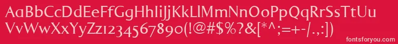 LumarcllNormal Font – Pink Fonts on Red Background