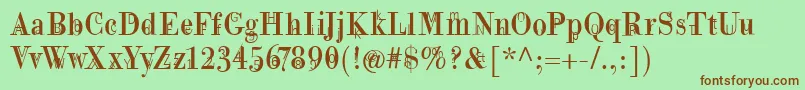 Motherandchild Font – Brown Fonts on Green Background
